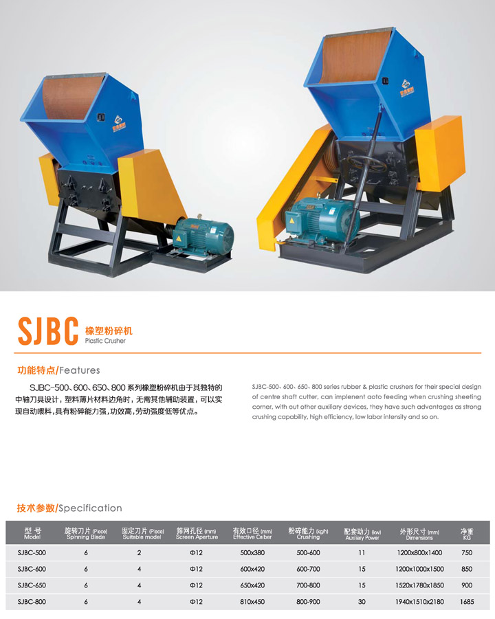 SJBC橡塑粉碎機